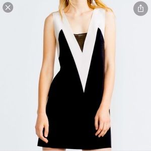 Zara black and white dress